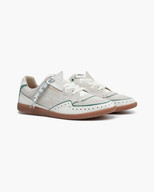 Abel 100 Creme Green Shoes - Valabasas
