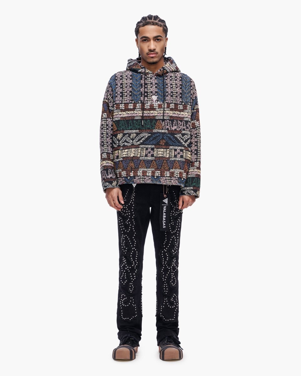 Acadia Jet Black Stacked Jeans - Valabasas