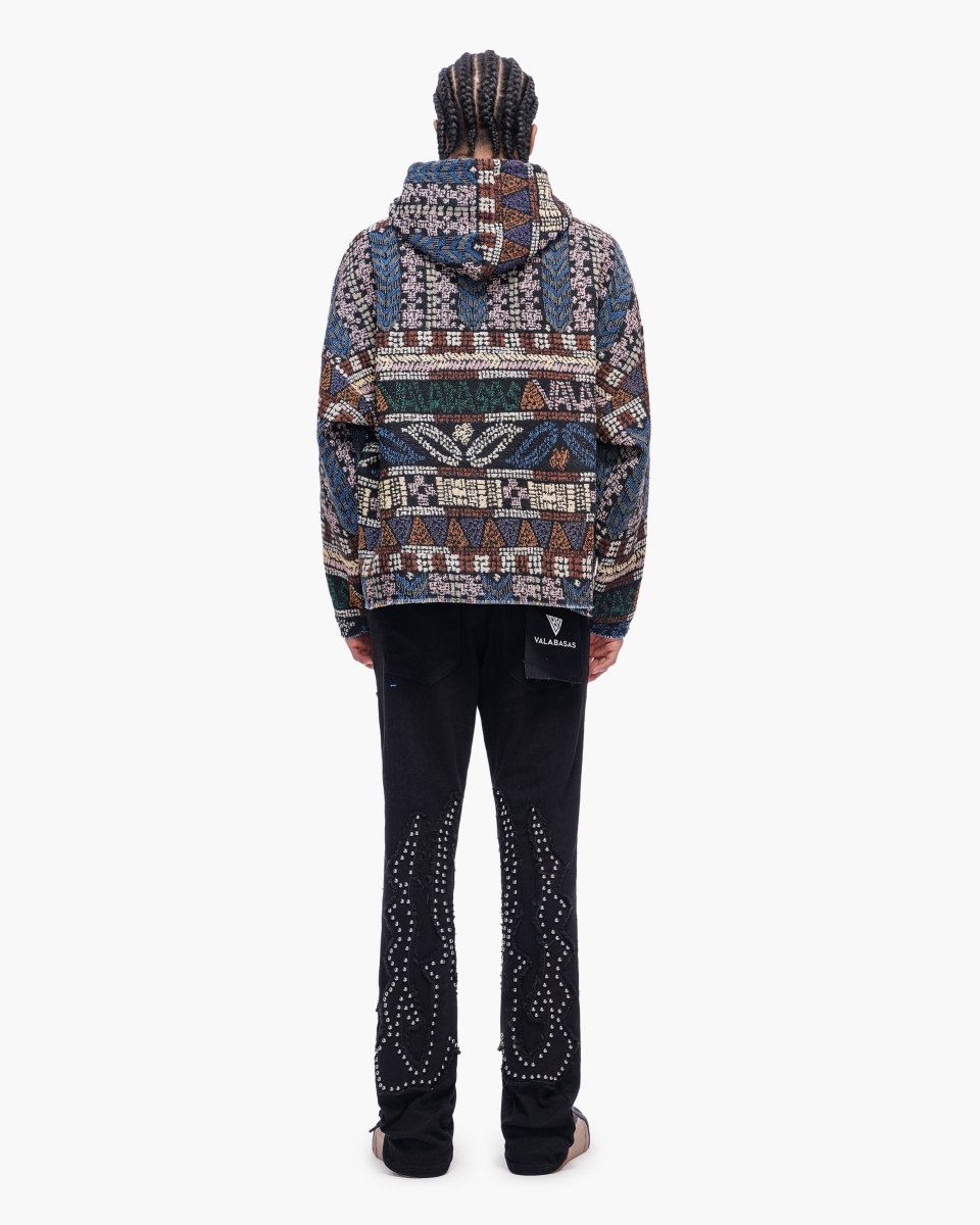 Acadia Jet Black Stacked Jeans - Valabasas