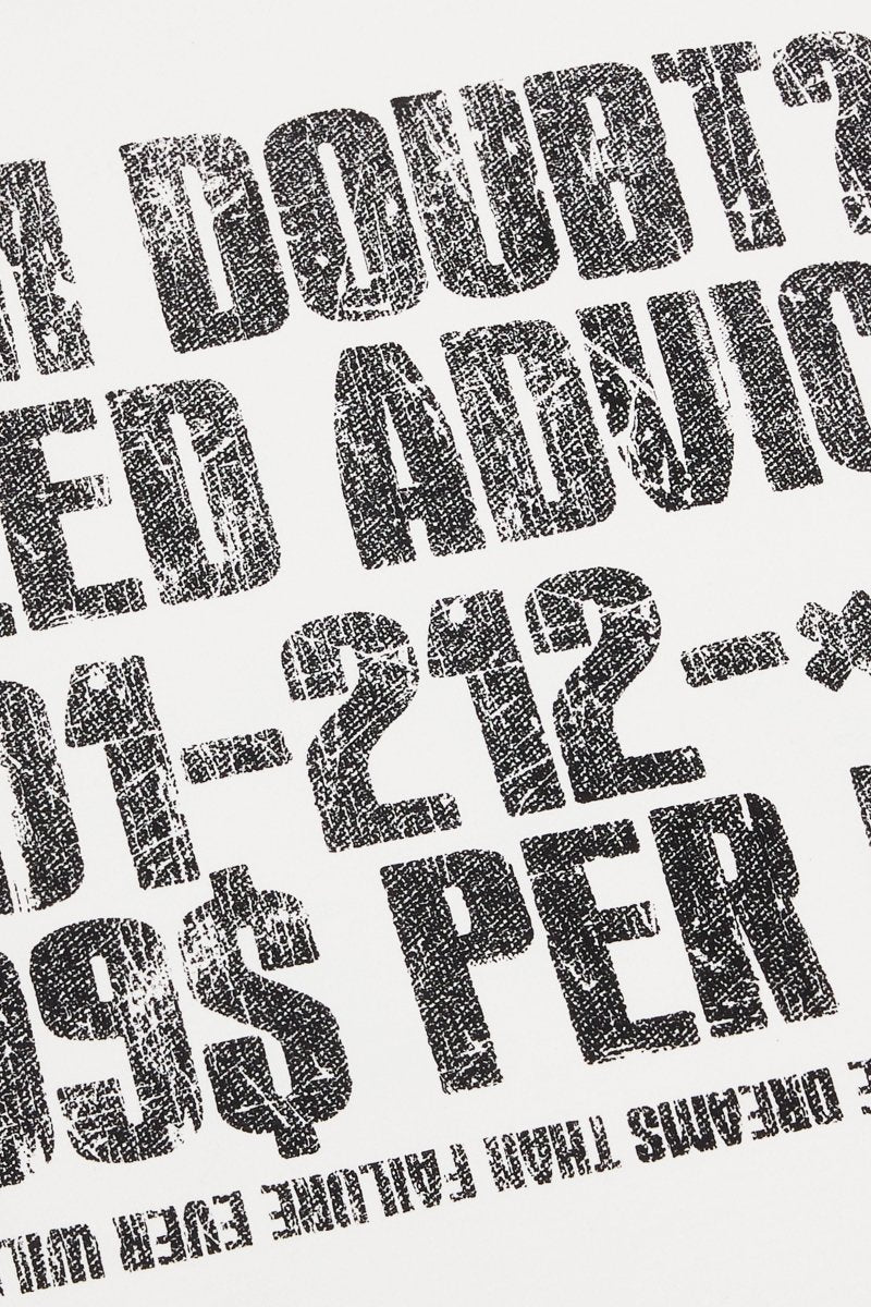 "ADVICE" TEE WHITE - Valabasas