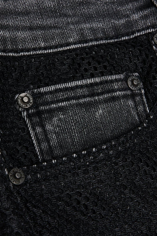 "AGENT” STACKED FLARE JEAN BLACK - Valabasas