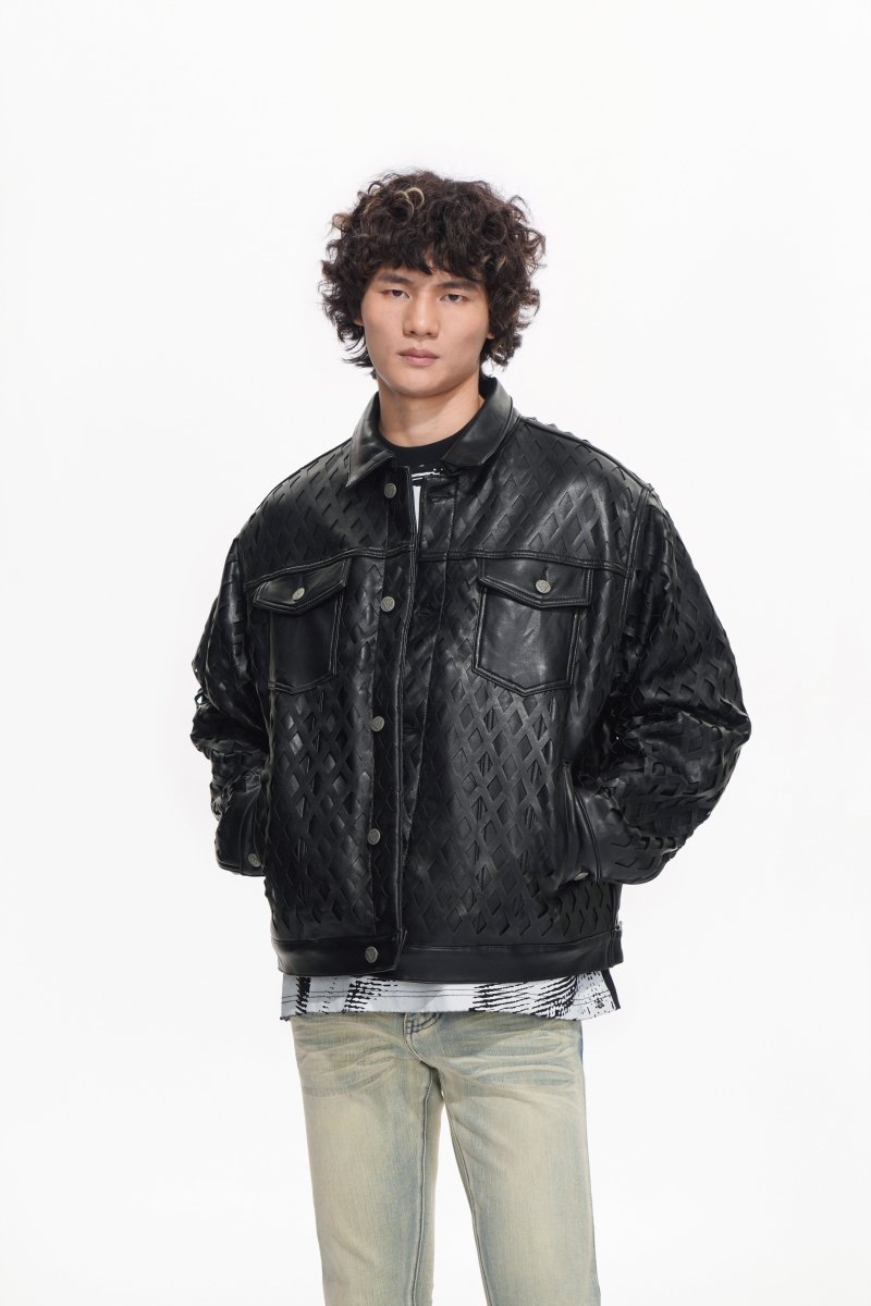 Aggar Vegan Leather Jacket Black - Valabasas