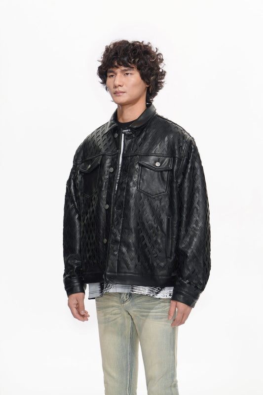 Aggar Vegan Leather Jacket Black - Valabasas