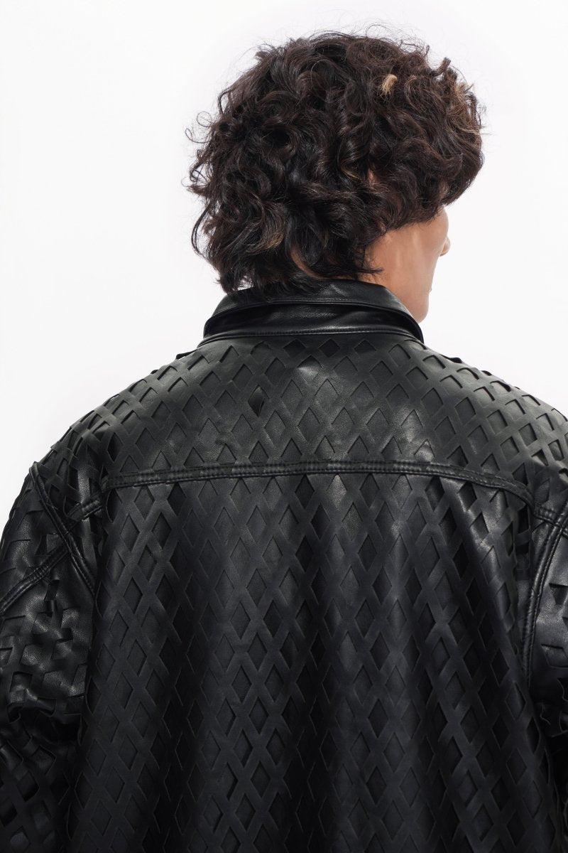 Aggar Vegan Leather Jacket Black - Valabasas