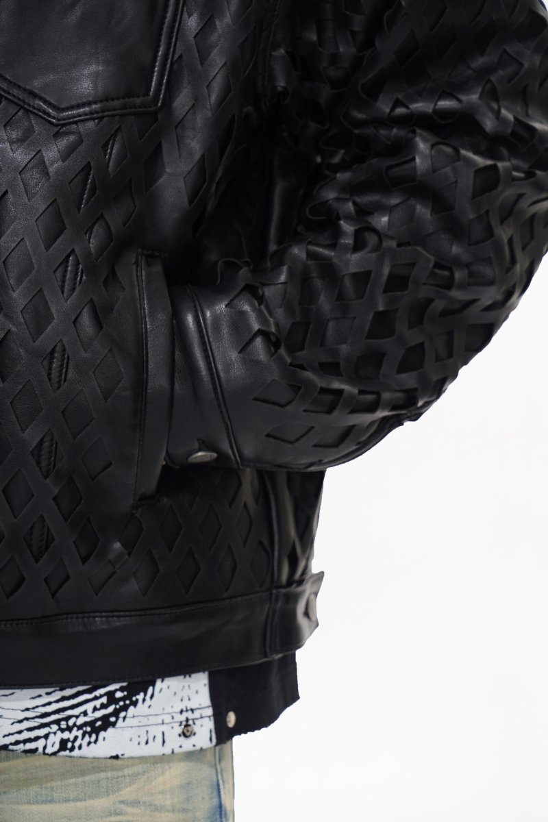 Aggar Vegan Leather Jacket Black - Valabasas