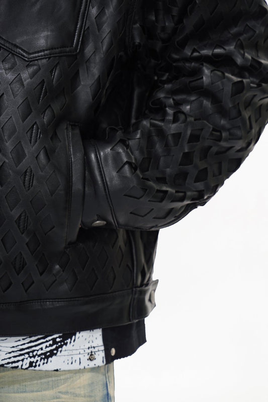 Aggar Vegan Leather Jacket Black - Valabasas