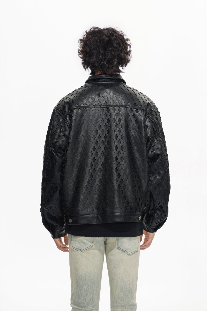 Aggar Vegan Leather Jacket Black - Valabasas