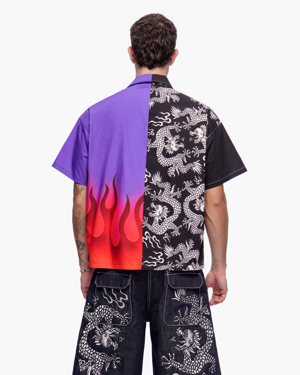 "Akurox" Button Down Black Purple - Valabasas