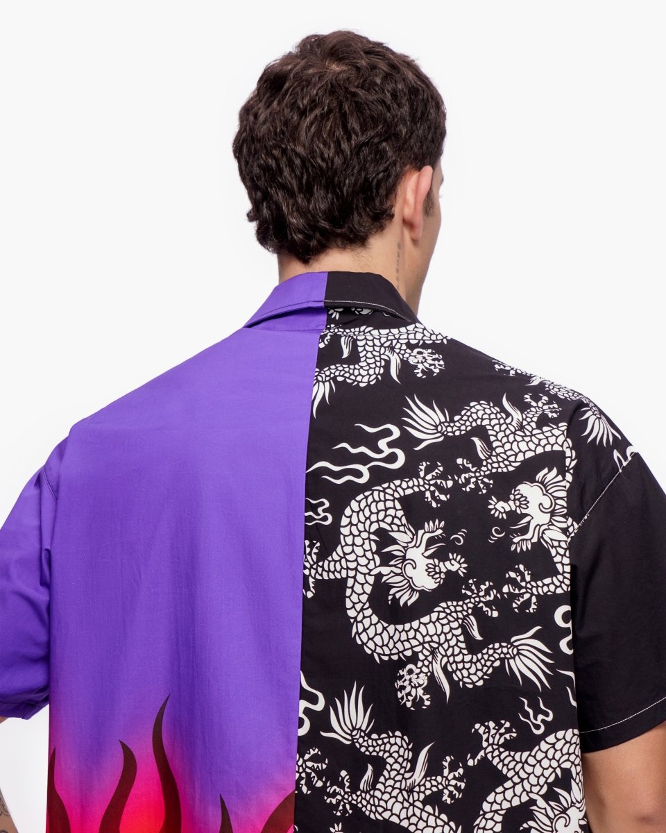 "Akurox" Button Down Black Purple - Valabasas