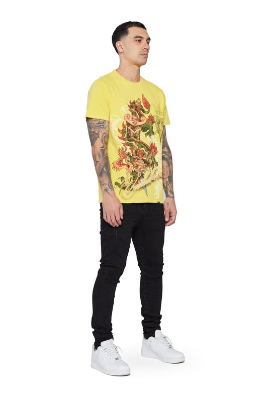 "ALL WISE" TEE VINTAGE YELLOW - Valabasas