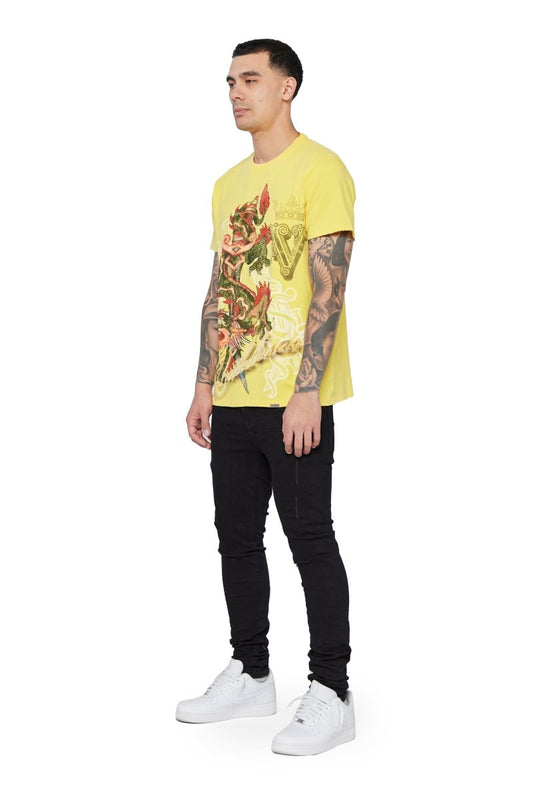 "ALL WISE" TEE VINTAGE YELLOW - Valabasas