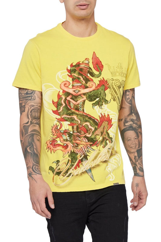 "ALL WISE" TEE VINTAGE YELLOW - Valabasas