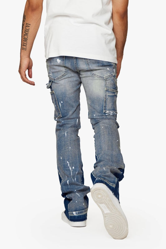 "ALPHA" STACKED FLARE BLUE BLACK - Valabasas