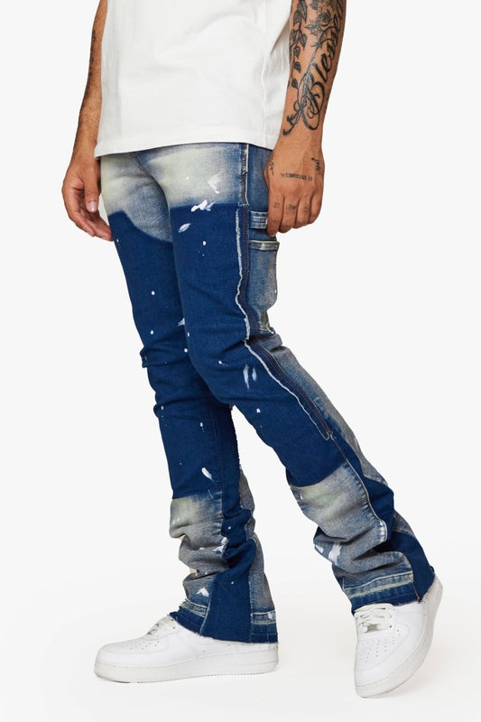 "ALPHA" STACKED FLARE BLUE BLACK - Valabasas