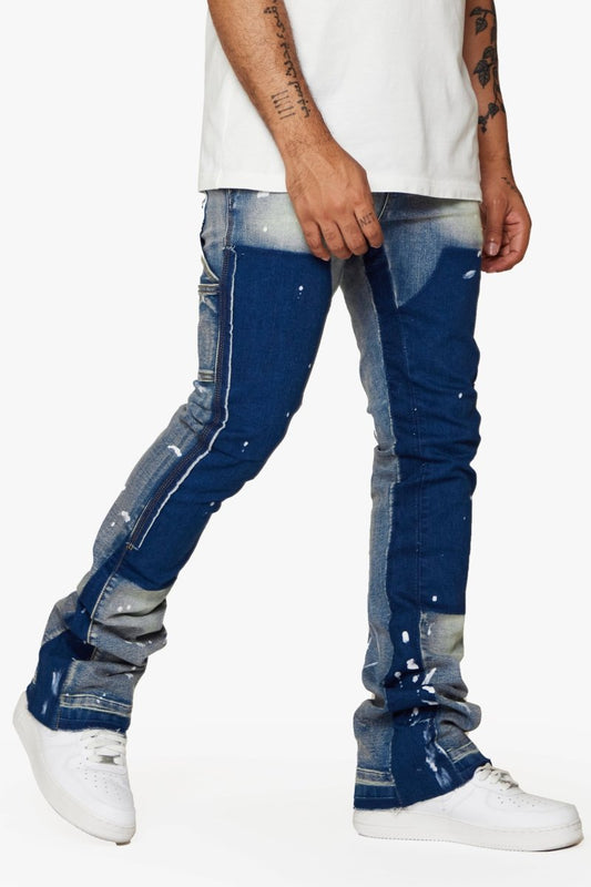 "ALPHA" STACKED FLARE BLUE BLACK - Valabasas