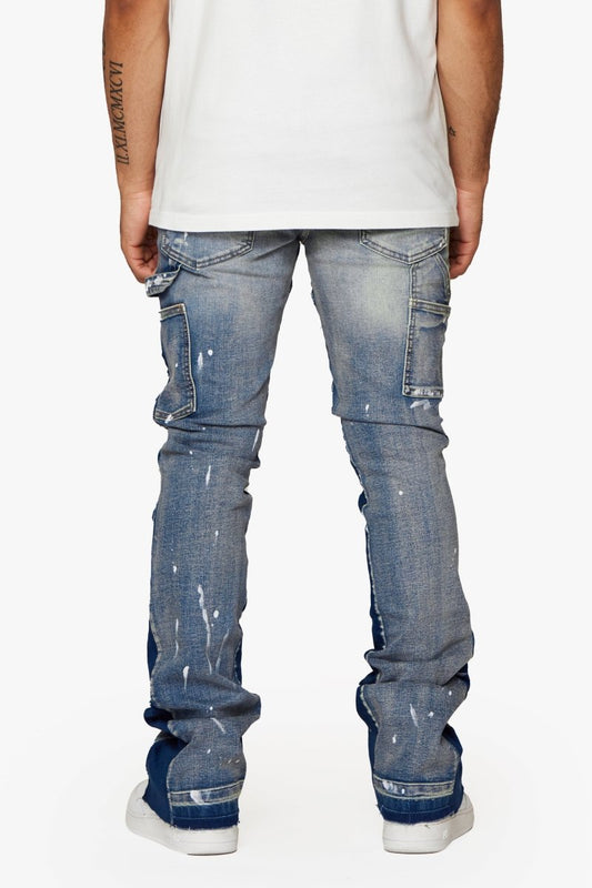 "ALPHA" STACKED FLARE BLUE BLACK - Valabasas