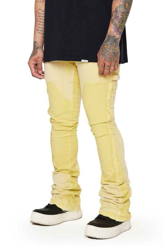 "ALPHA" STACKED FLARE LT. KHAKI - Valabasas