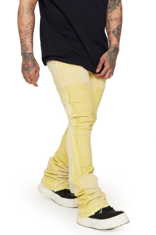 "ALPHA" STACKED FLARE LT. KHAKI - Valabasas