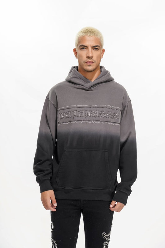 Applique Grey Black Hoodie - Valabasas