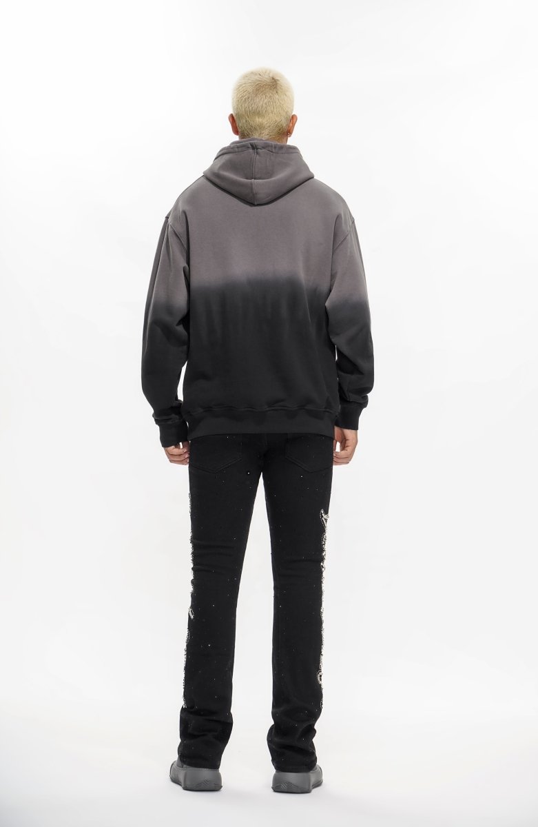 Applique Grey Black Hoodie - Valabasas