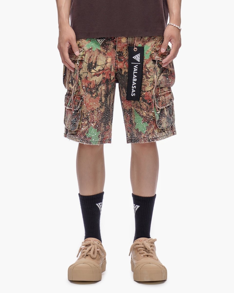 VALABASAS Arch Shorts Leaf Camo front full-length view