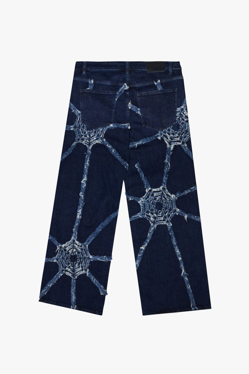 "ARCHANE" BAGGY DENIM JEAN DARK BLUE - Valabasas