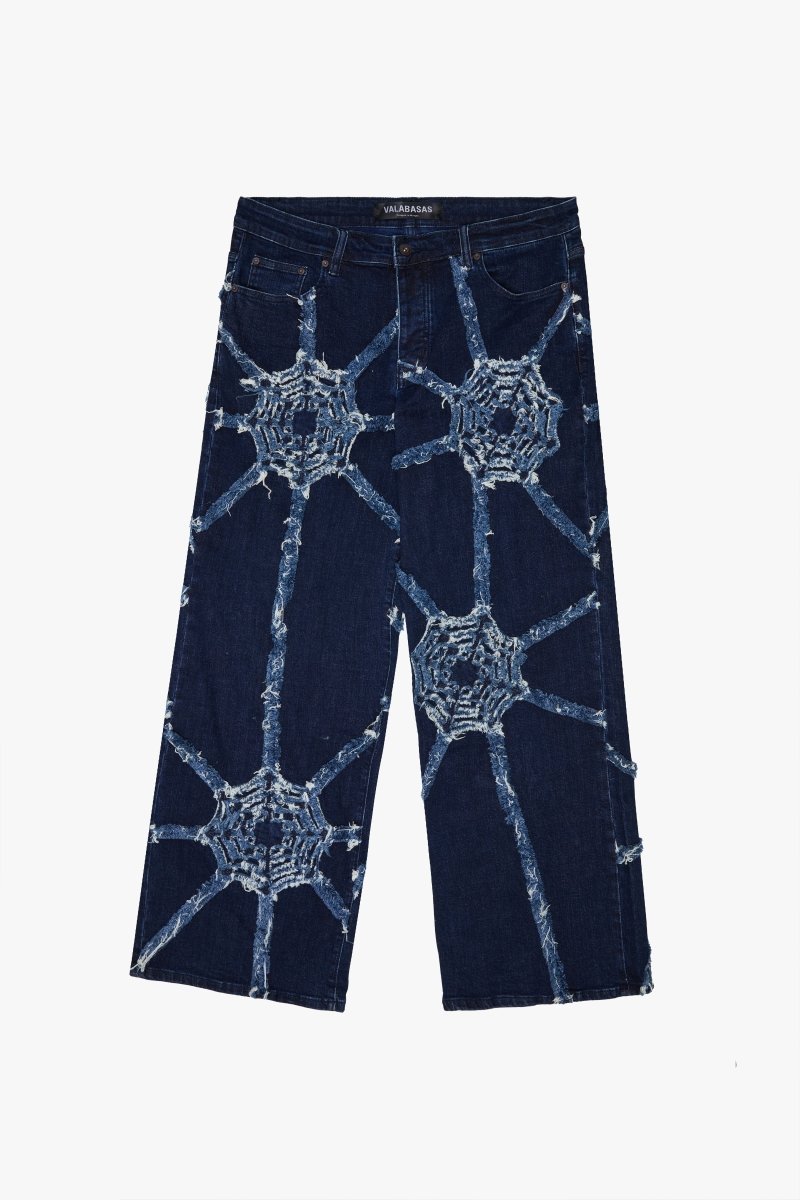 "ARCHANE" BAGGY DENIM JEAN DARK BLUE - Valabasas