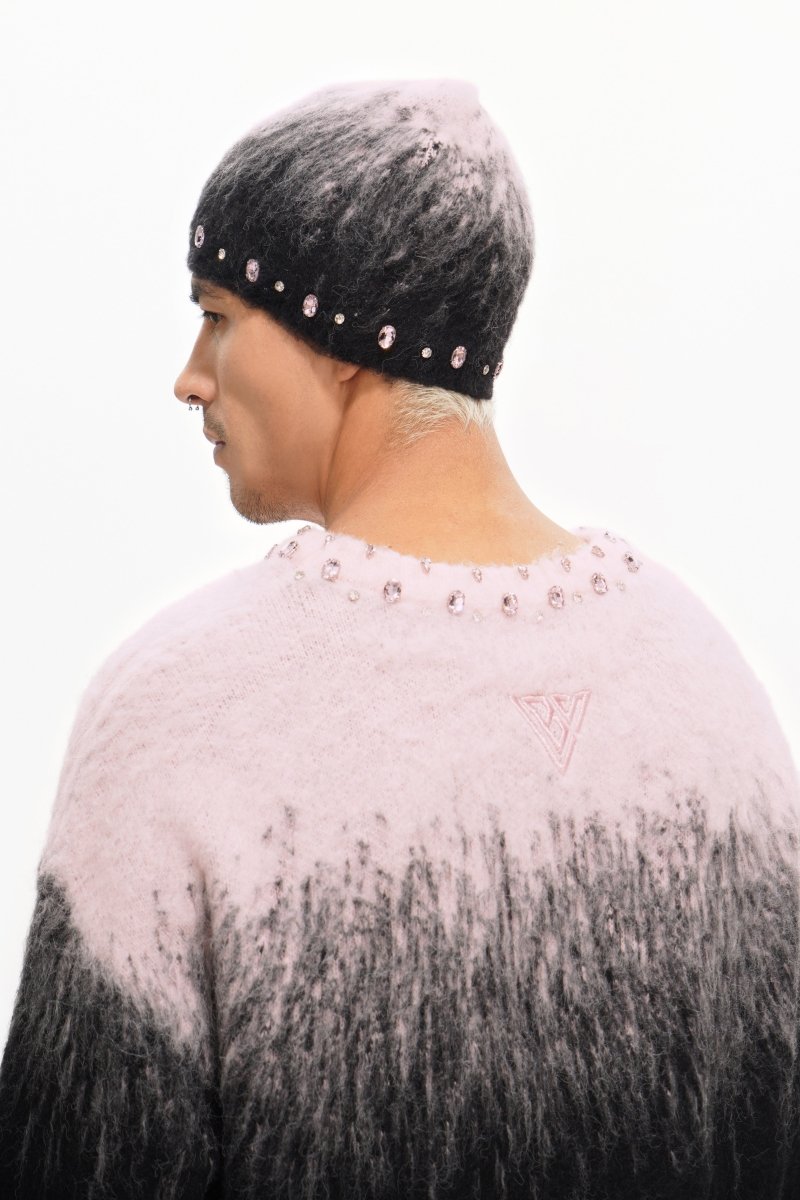 Arranged Black Mohair Crewneck - Valabasas