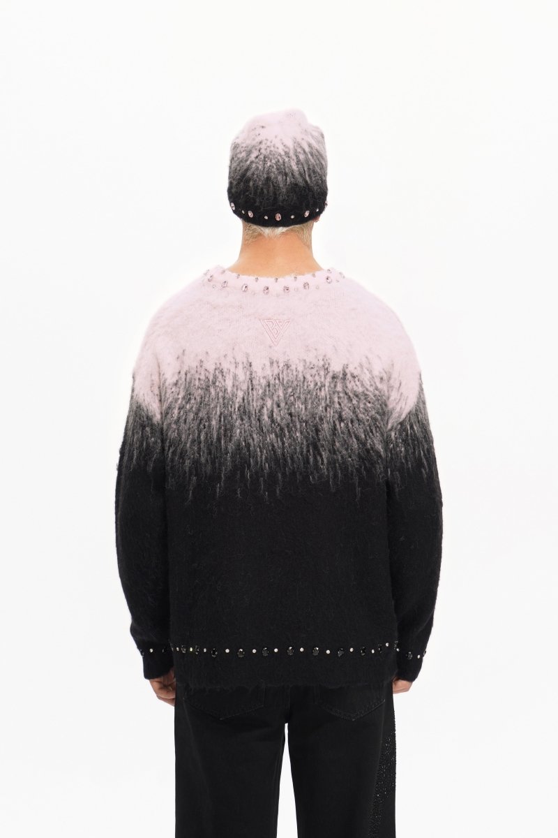 Arranged Black Mohair Crewneck - Valabasas
