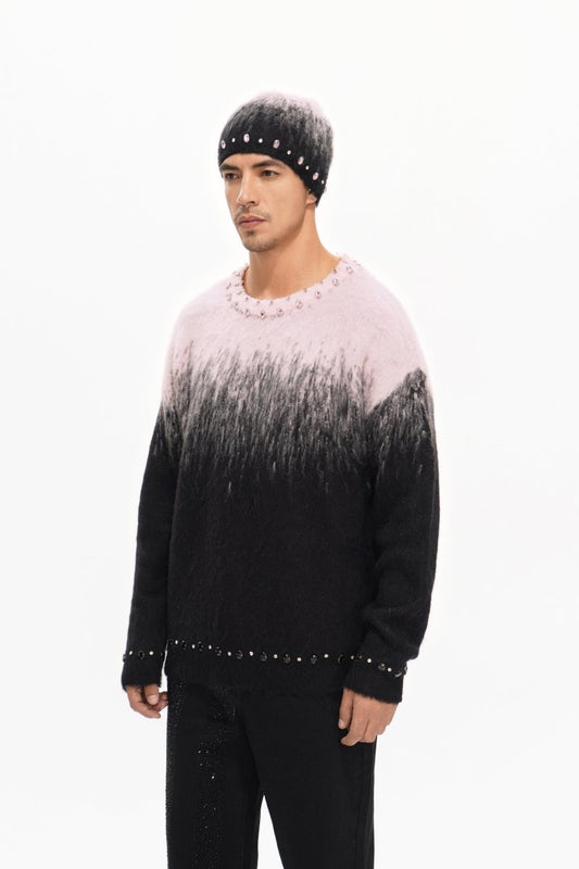 Arranged Black Mohair Crewneck - Valabasas