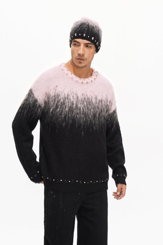 Arranged Black Mohair Crewneck - Valabasas