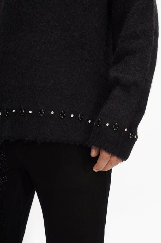 Arranged Red Mohair Crewneck - Valabasas