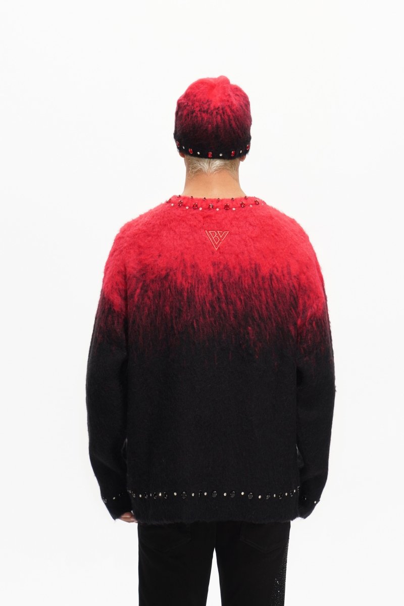 Arranged Red Mohair Crewneck - Valabasas