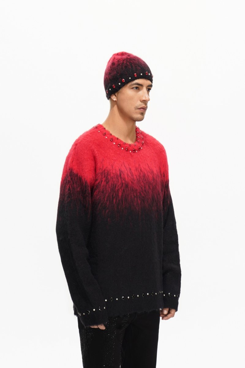 Arranged Red Mohair Crewneck - Valabasas