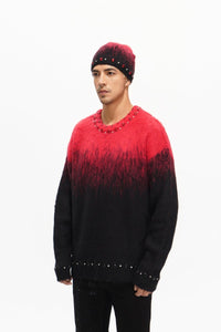 Arranged Red Mohair Crewneck - Valabasas