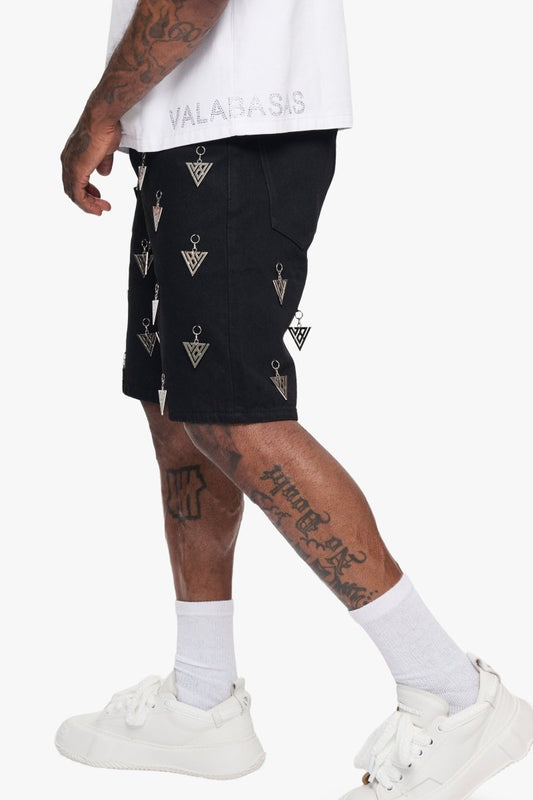 Ascension Denim Shorts Jet Black - Valabasas