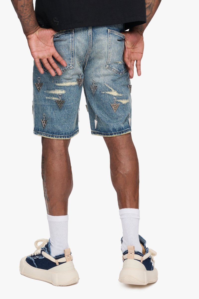 Ascension Denim Shorts Vintage Blue - Valabasas