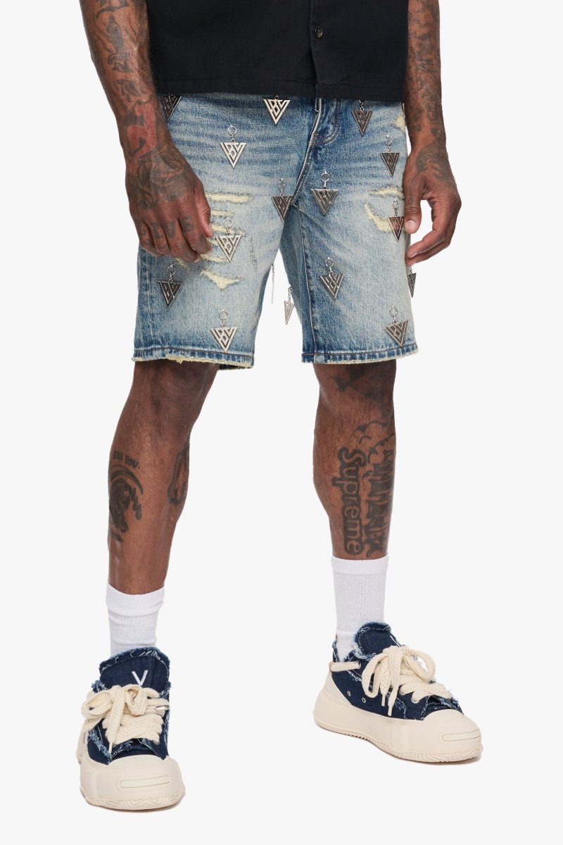 Ascension Denim Shorts Vintage Blue - Valabasas