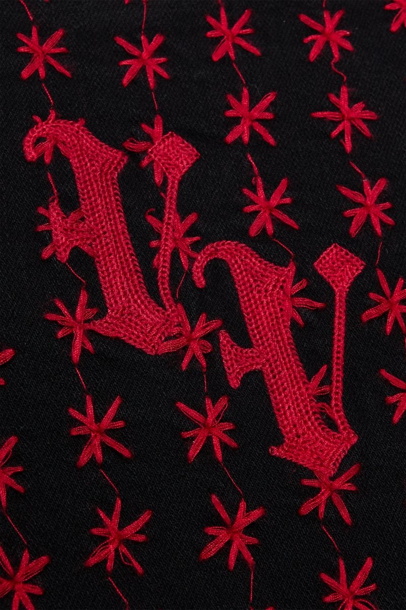 "ASTERISK" BLACK / RED SKINNY