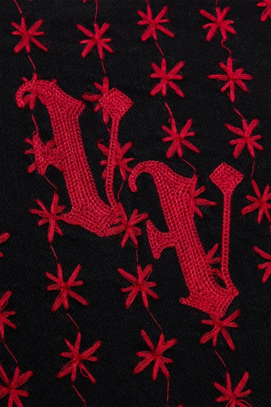 "ASTERISK" SKINNY BLACK / RED - Valabasas