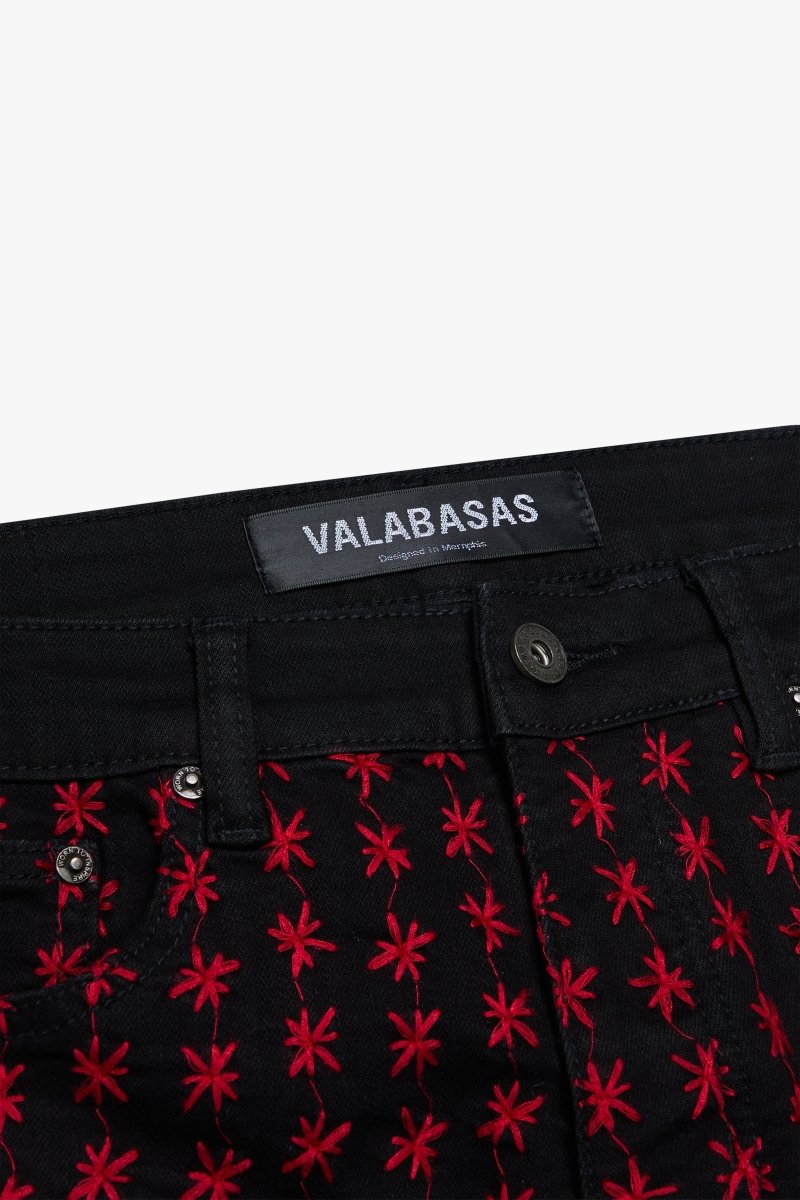 "ASTERISK" BLACK / RED SKINNY