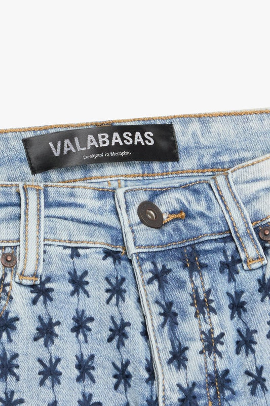 "ASTERISK" STACKED FLARE BLUE/BLACK - Valabasas