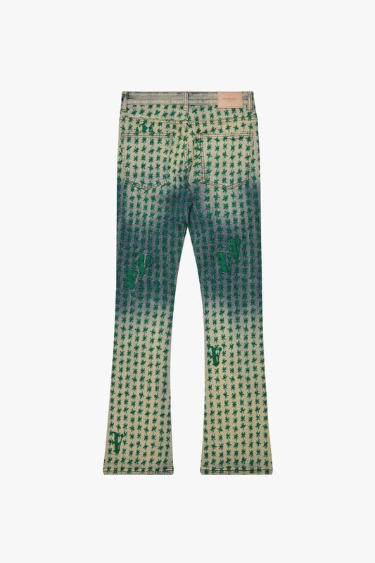 "ASTERISK" STACKED FLARE BLUE/GREEN - Valabasas