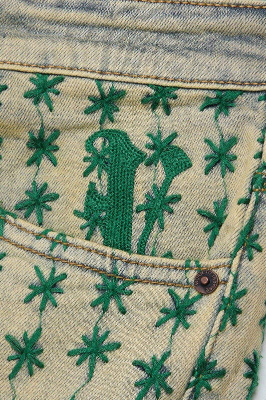 "ASTERISK" STACKED FLARE BLUE/GREEN - Valabasas