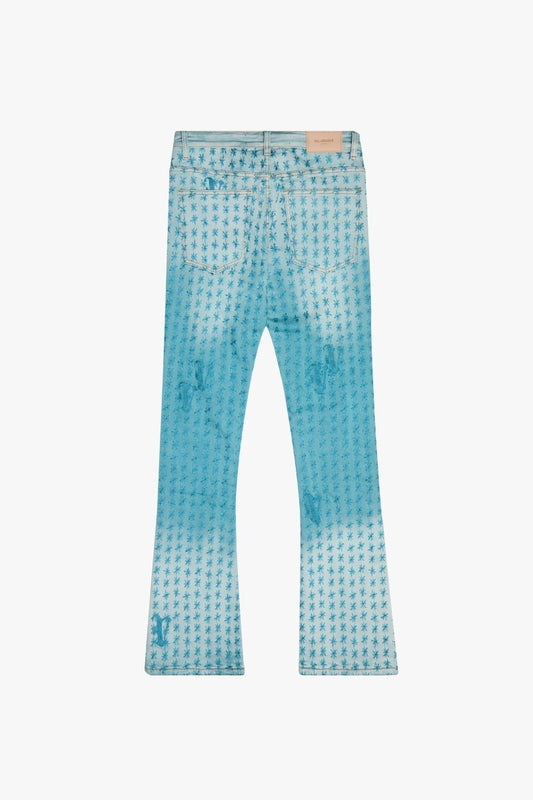 "ASTERISK" STACKED FLARE LT.BLUE/BLUE - Valabasas