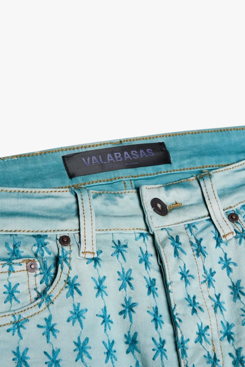 "ASTERISK" STACKED FLARE LT.BLUE/BLUE - Valabasas