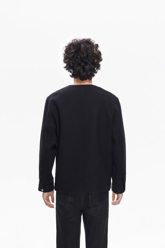 Atelier Black Woven Button Down - Valabasas