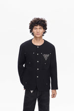 Atelier Black Woven Button Down