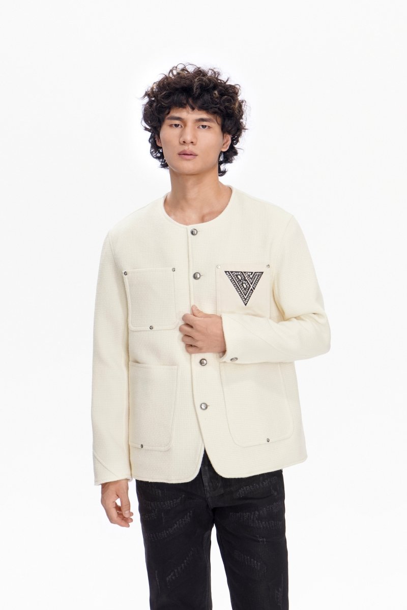 Atelier Woven Button Down Cream - Valabasas
