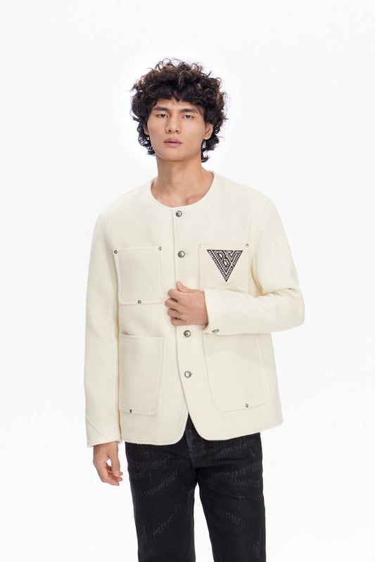 Atelier Woven Button Down Cream - Valabasas